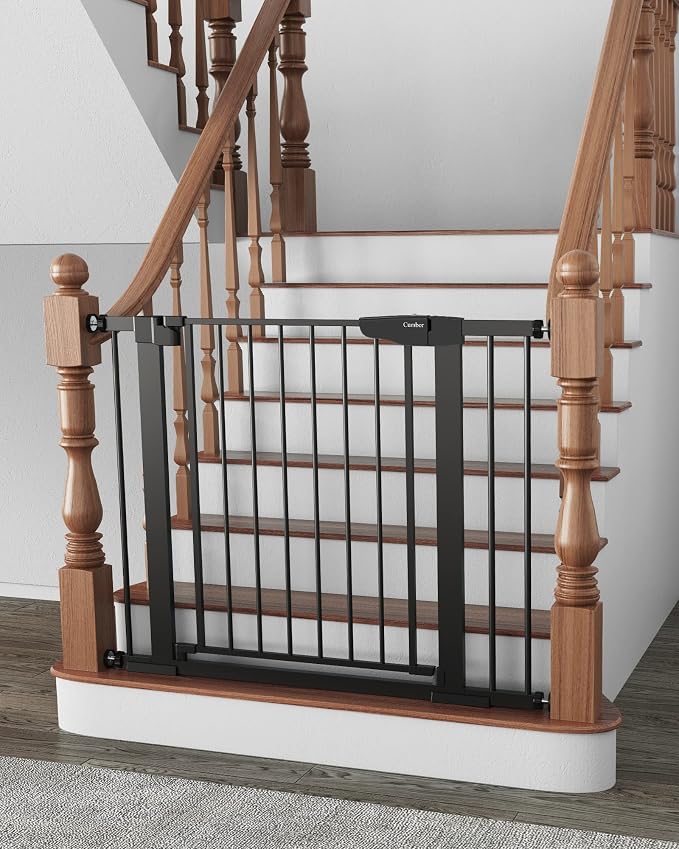 Cumbor 29.7-40.6" Baby Gate for Stairs, Baby Essential Safety Gate, Mom's by Cumbor