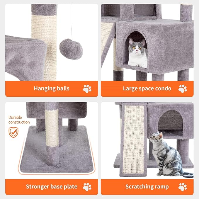 Cat Tree Tower, 36.4" Small Cat Tower - Image 5