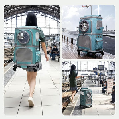 2-in-1 Pet Carrier Backpack for Two Cats or One Dog - Image 6