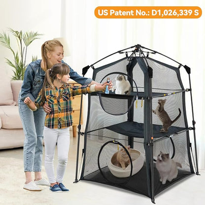 Instant 3-Tier Cat Catio Tent - Image 3