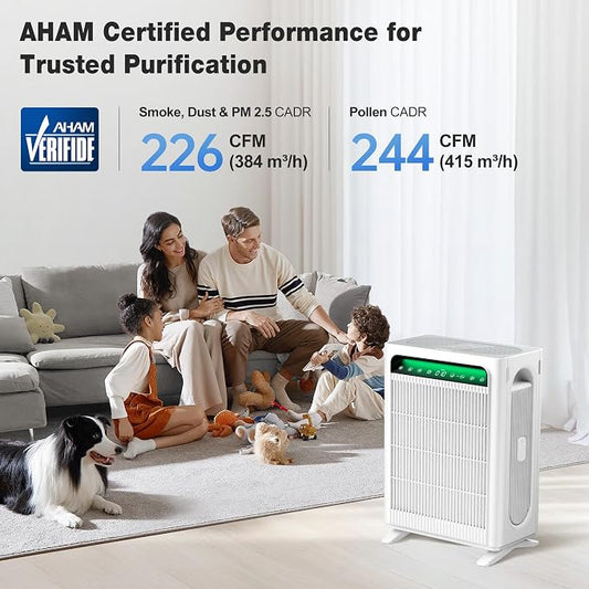 KNKA Air Purifier for Home Bedroom Large Room Up to 1, 695 Ft², HEPA Air Cleaner - Image 2
