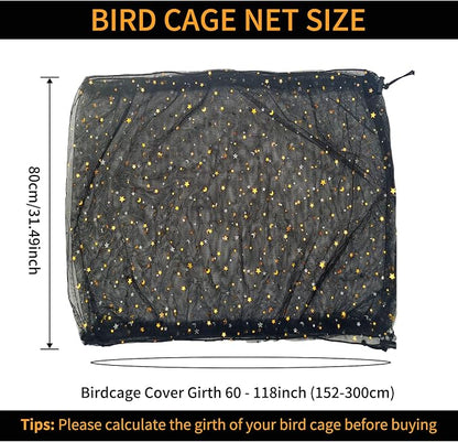 Bird Cage Seed Catcher, 60-118'' Large Bird Cages Cover, 31.5'' H Adjustable - Image 2