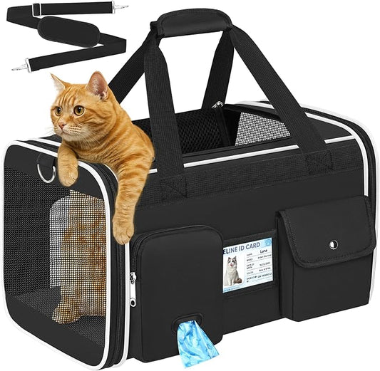 HUANLANG Soft-Sided Cat Carrier Airline Approved, Dog Carriers by HUANLANG