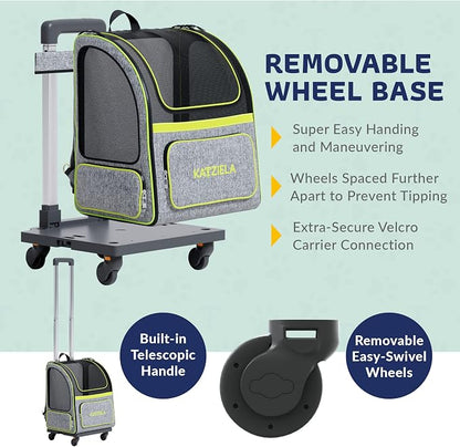 Katziela Wheeled Pet Carrier Backpack - Image 6