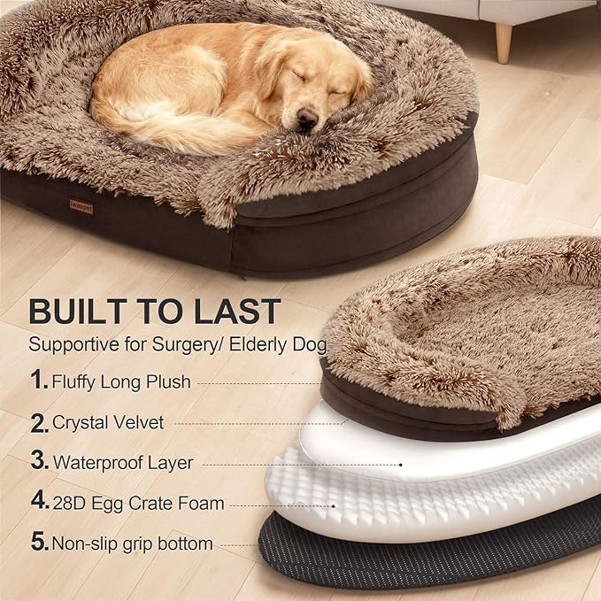 Orthopedic Dog Beds for Extra Large Dogs, Removable Washable Cover, Waterproof - Image 6