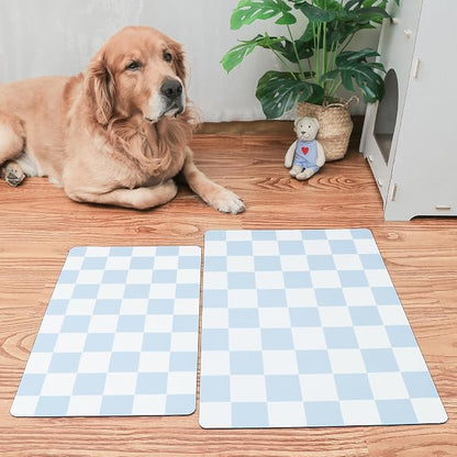 Ralxion Checkered Dog Feeding Mat, Absorbent Mats - Image 2