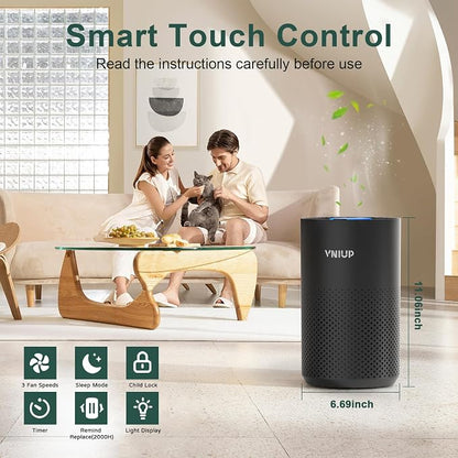 Air Purifiers for Bedroom Home up to 1250 ft², Vniup H14 True HEPA Room Air - Image 6