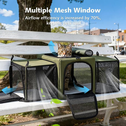 Pecute Cat Carrier Expandable, Stable Pet Carrier - Image 8