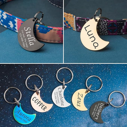 Anavia Personalized Pet ID Tags, Stainless Steel Glossy Laser Engraved Dog Cat - Image 3