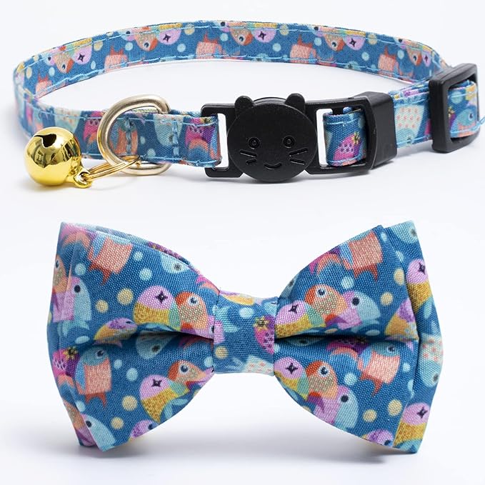 Faygarsle 2 Pack Cotton Designer Breakaway Cats Collar - Image 8