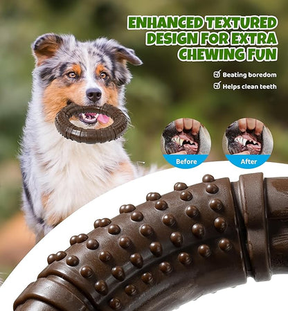 Tough Dog Chew Toy for Aggressive Chewers, Indestructible Beef Flavor Nylon Bone - Image 3