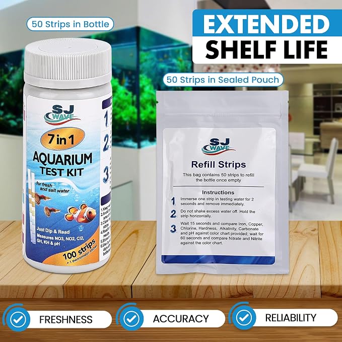 7 in 1 - Aquarium Test Strips | 100 Fast & Accurate Strips | Fish Tank - Image 7