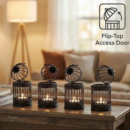 VELA LANTERNS 6" Birdcage Decor Candle Holder Lantern Decorative Table - Image 7
