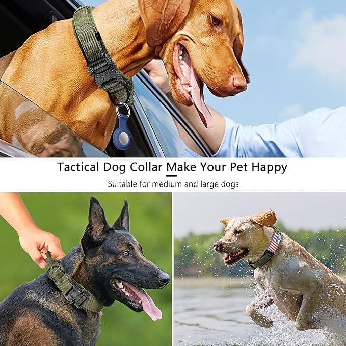 DAGANXI Tactical Dog Collar, Adjustable Military Training Nylon Dog Collar - Image 6