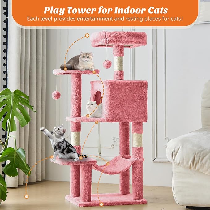 DUMOS Small 44 Inch Cat Tree Tower, Cat Climbing Tower - Image 5