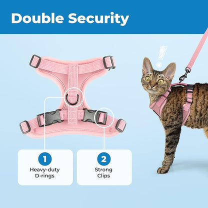 Voyager Escape-Proof Step-in Lock Cat Harness & 5ft Neoprene-Handle Leash Set - Image 5