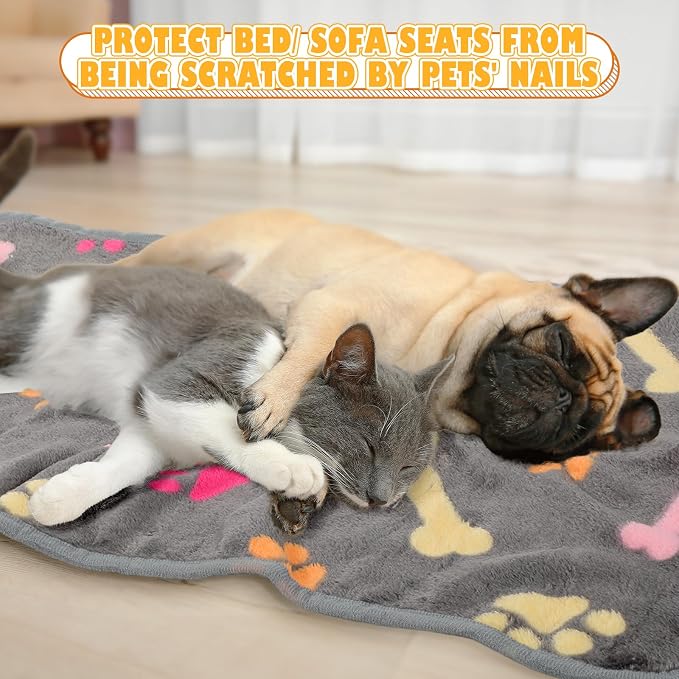 Chumia 18 Pcs Fleece Pet Blanket Soft Warm Sleep Mat Fluffy Cute Puppy Supplies - Image 4