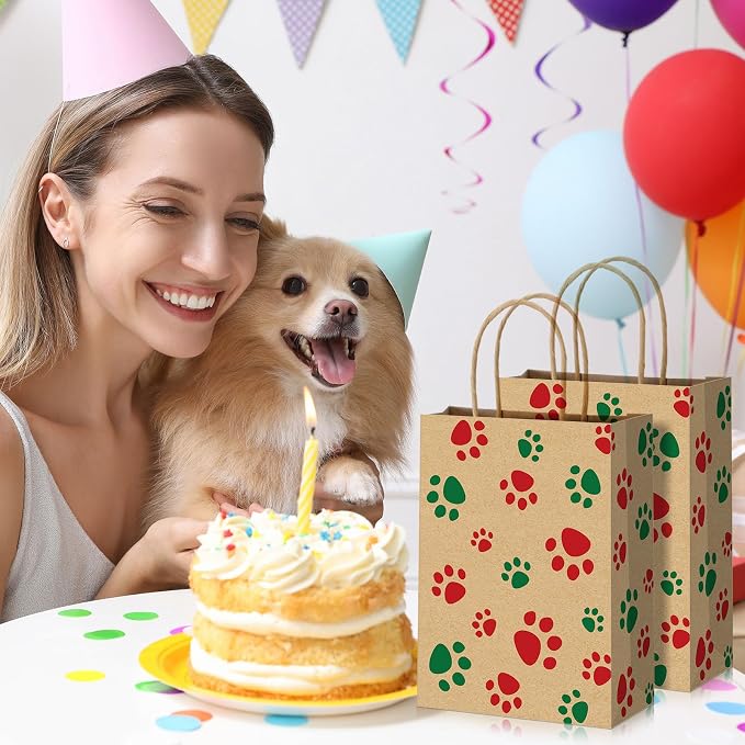 Blulu 20 Pcs Puppy Dog Paw Gift Bags - Image 5