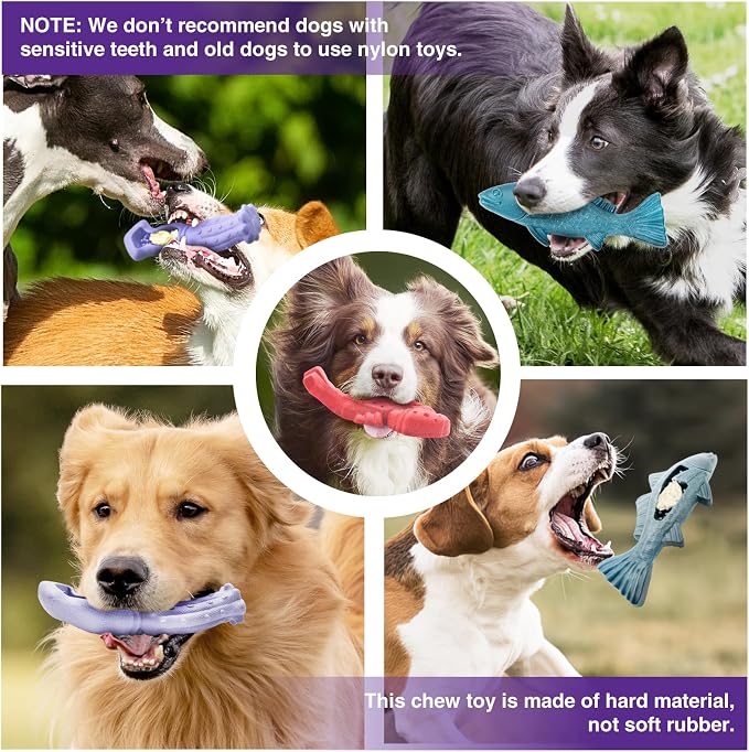 Dog Toys for Aggressive Chewers, 3 Pack Indestructible Dog Chew Toys, Super - Image 5