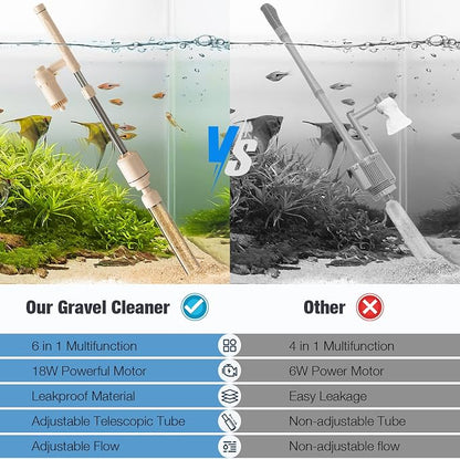 AKKEE Aquarium Vacuum Gravel Cleaner: 18W Gravel Vacuum - Image 6