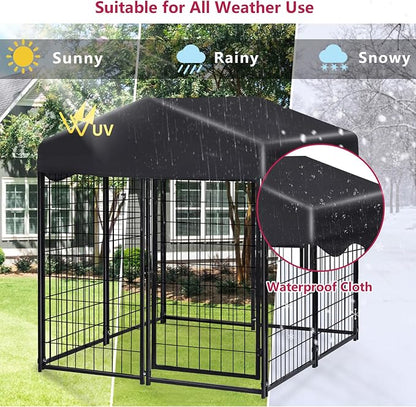 Dog Kennel Outdoor, 4.5' x 4' x 4' Outside Dog Kennel - Image 3