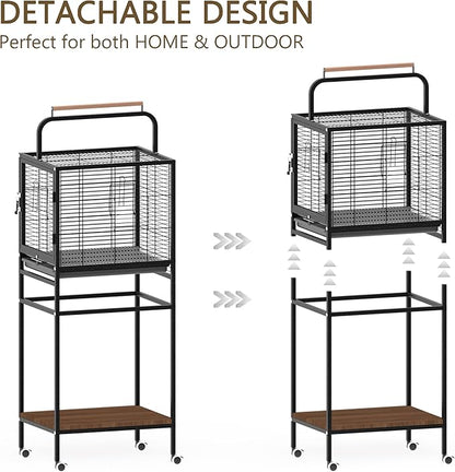 Bird Wrought Iron Cage, Home Style Detachable Travel Birdcage - Image 2