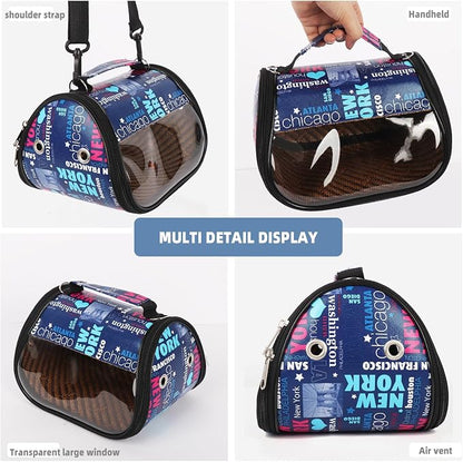 Transparent Small pet Carrier, Adjustable Shoulder Strap, Detachable Bamboo and - Image 5