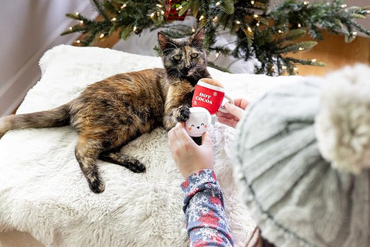 Pearhead Hot Cocoa Christmas Cat Toy Set, Holiday Pet Owner Gift, Holiday Must - Image 2
