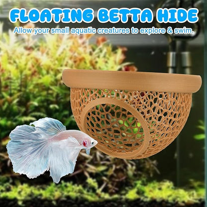 Floating Betta Hide & Shrimp Cave – 3D Printed Aquarium Hammock, Feeder & Rest - Image 4