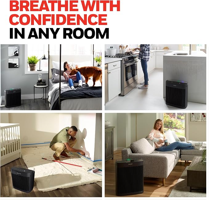 Honeywell HEPA Air Purifier for Home, 938 Ft² Rooms in 1 Hour, Turbo Clean - Image 6