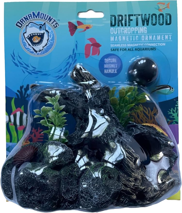 Aquarium Decor Magnetic Driftwood Outcropping Ornament –Wall-Mounted Fish Tank - Image 6