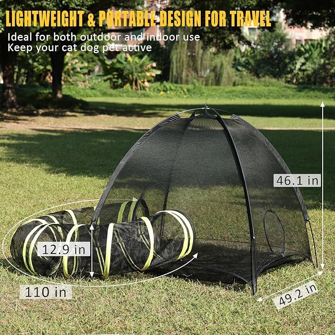 Outdoor Cat Enclosure with Circle Tunnel - Image 2