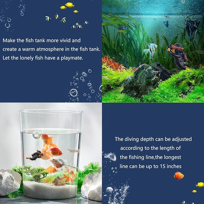onesimcr Floating Fish Tank Decorations, Aquarium Decorations, Lovely Diver - Image 2