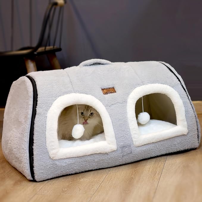 Cat Bed for Indoor Cats，Foldable cat cave，Anti-Slip & Water-Resistant by Unknown