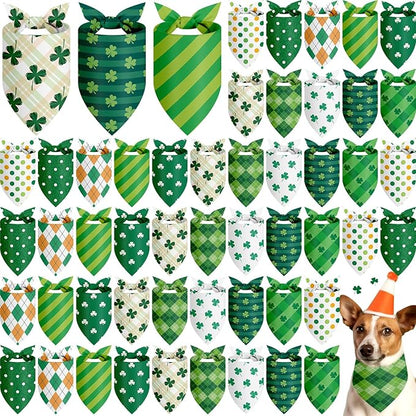 Weewooday 50 Pcs St Patricks Day Bandanas Bulk by Weewooday