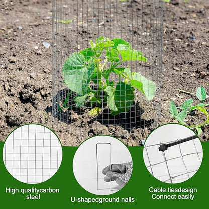 CIEOVO Wire Plant Protector from Animals, Metal Mesh Plant Cage Covers - Image 4