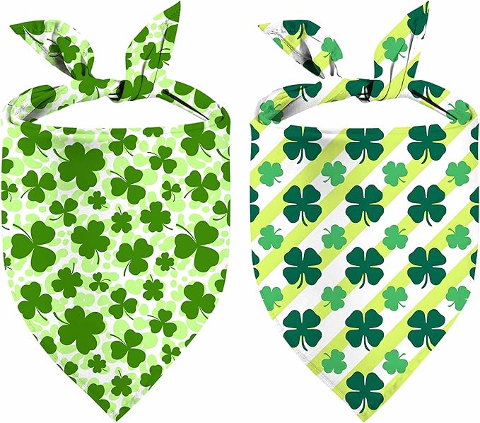 St. Patrick's Day Dog Bandana, 2 Pack Adjustable Holiday Party Pets Saint by Unknown
