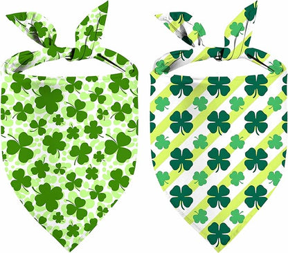 St. Patrick's Day Dog Bandana, 2 Pack Adjustable Holiday Party Pets Saint by Unknown