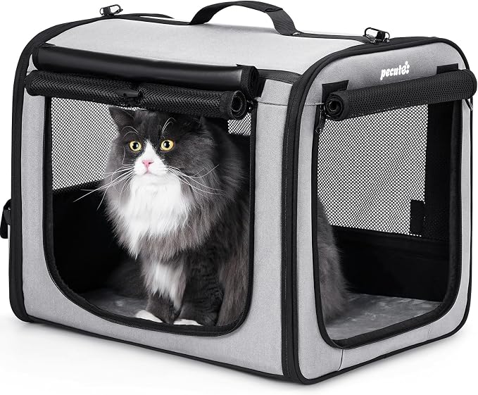 Pecute Dog Car Carrier Light Weight 19.7×16.9×14.8in, Dog Carrier Easy to by pecute