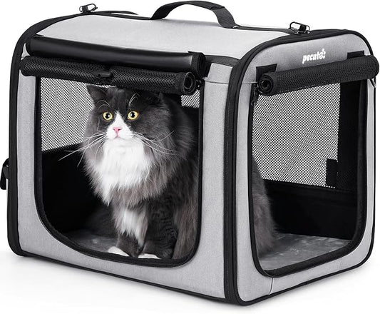 Pecute Dog Car Carrier Light Weight 19.7×16.9×14.8in, Dog Carrier Easy to by pecute