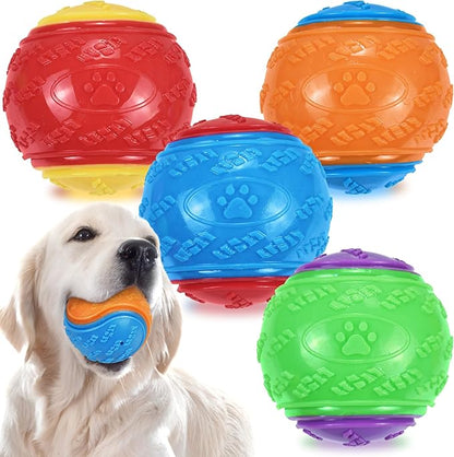 3.5in Squeaky Dog Balls Toys for Training, Dog Toys to Keep Them Busy, High by LECHONG