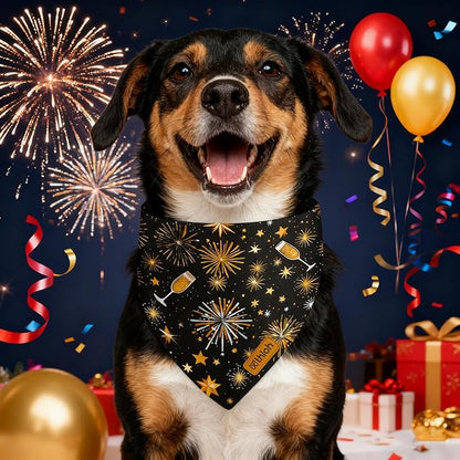 Happy New Year Dog Bandanas - Image 4