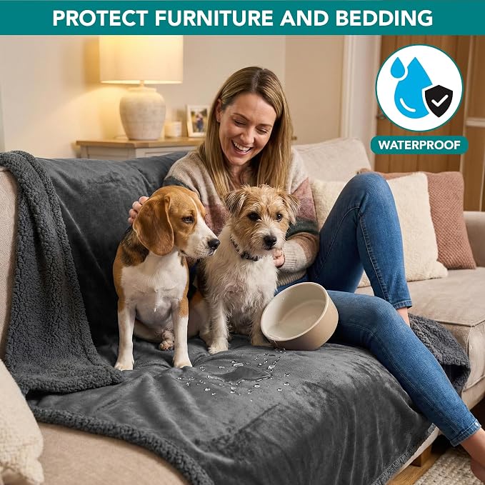 PetAmi Waterproof Dog Blanket for Medium Large XL Dog Puppy Cat Throw for Couch - Image 2