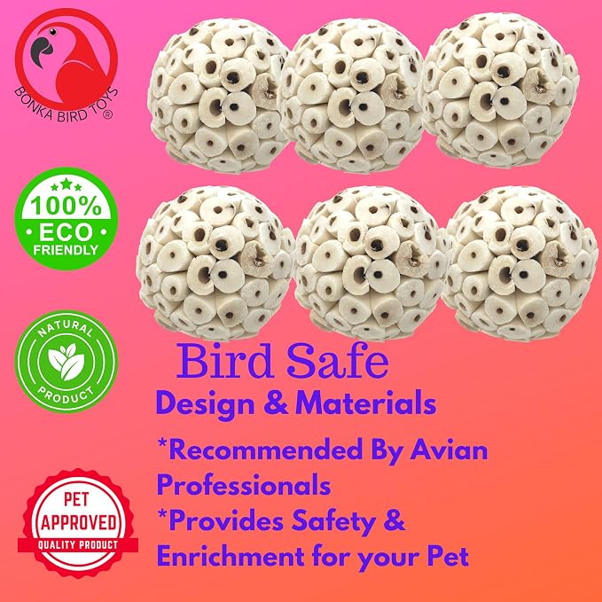 Bonka Bird Toys 2117 Pk6 Sola Atta Balls Foot Talon Craft Part Parrot Bird Toys - Image 7