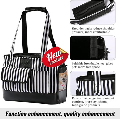 Cat Carrier, Dog Carrier, Pet Carrier, Foldable Waterproof Premium PU Leather - Image 4