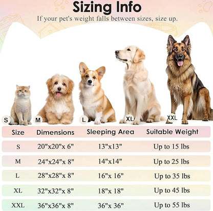 Dogs Bed for Small Dogs, Anti-Anxiety Washable Round Bed - Image 2