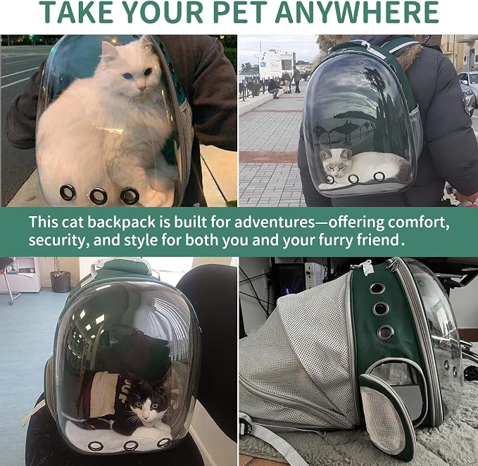 Cat Backpack Carrier, Back Expandable Pet Backpack - Image 7