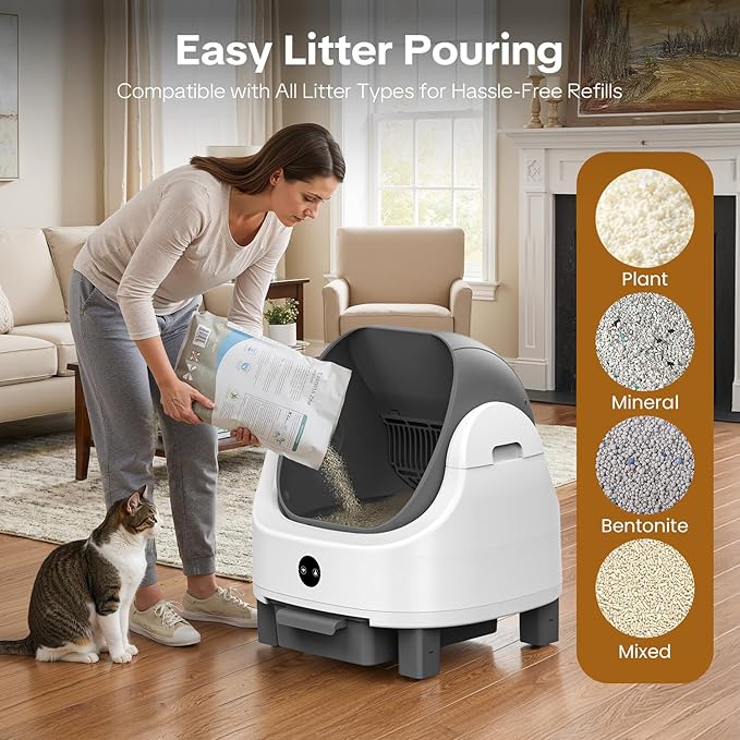 OROLEY Open-Top Automatic Cat Litter Box, Self-Cleaning Litter Box - Image 6