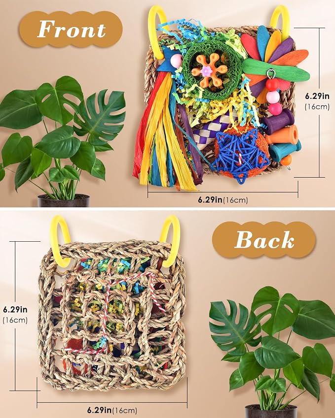 ERKOON Bird Cockatiel Toys Foraging Toys Hanging Parrot Toys - Image 5