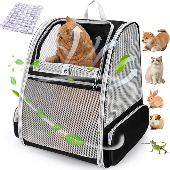 Lollimeow Cat Backpack Carrier, Airline Approved, Safe by Lollimeow